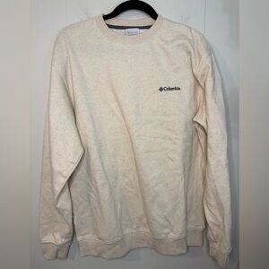 Columbia Men's Off-White Cream Crewneck Sweatshirt, Size M